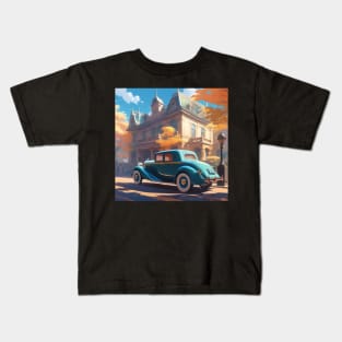 Vintage Victorian car Kids T-Shirt